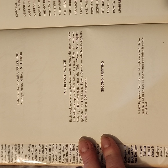 Vintage 1967 Spadea Sewing Book - Picture 4 of 4